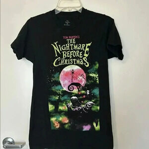 Tim Burton's The Nightmare Before Christmas Black T-Shirt
